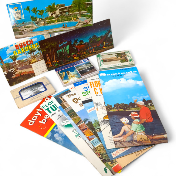 Souvenir View Travel Brochure Long Postcard Florida Vintage Roadside Attractions - Picture 8 of 8